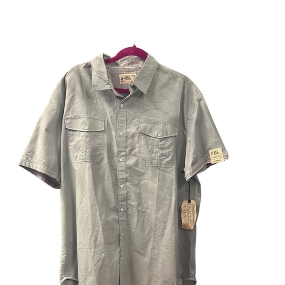 NWT Free Planet Men's light green Short Sleeve Shirt size 2X - Picture 1 of 7